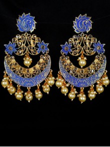 Reverse Ad Earrings With Meenakari Work